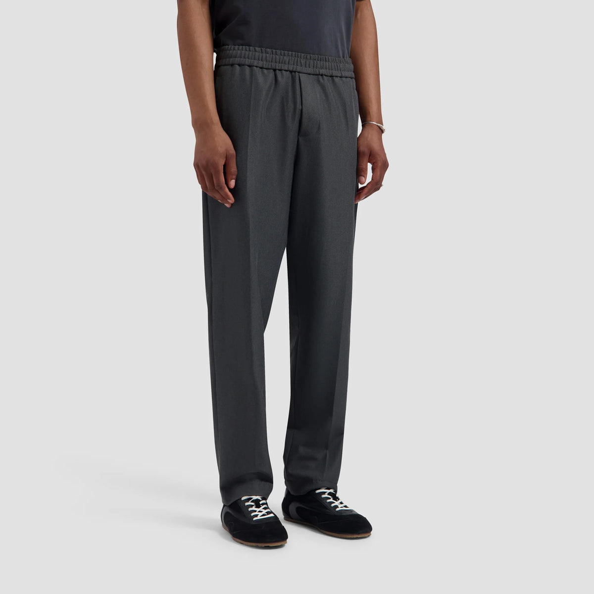 SLIM ELASTICATED PANT | CHARCOAL