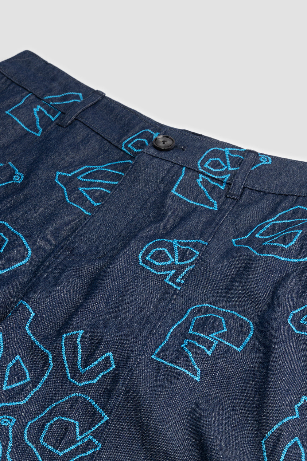 AOP Denim Shorts - Dark Denim