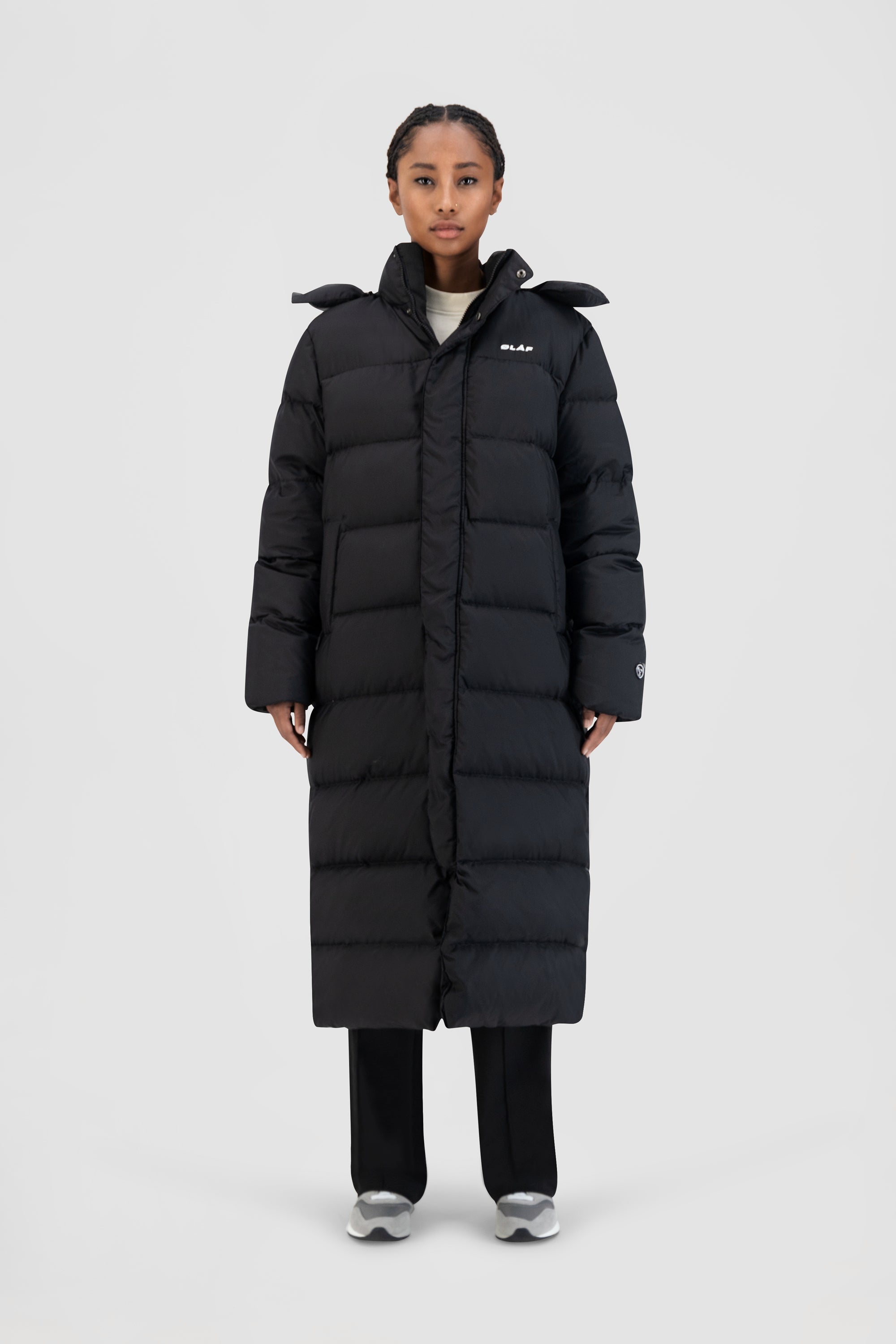 ØLÅF WMN Long Puffer Jacket - Black