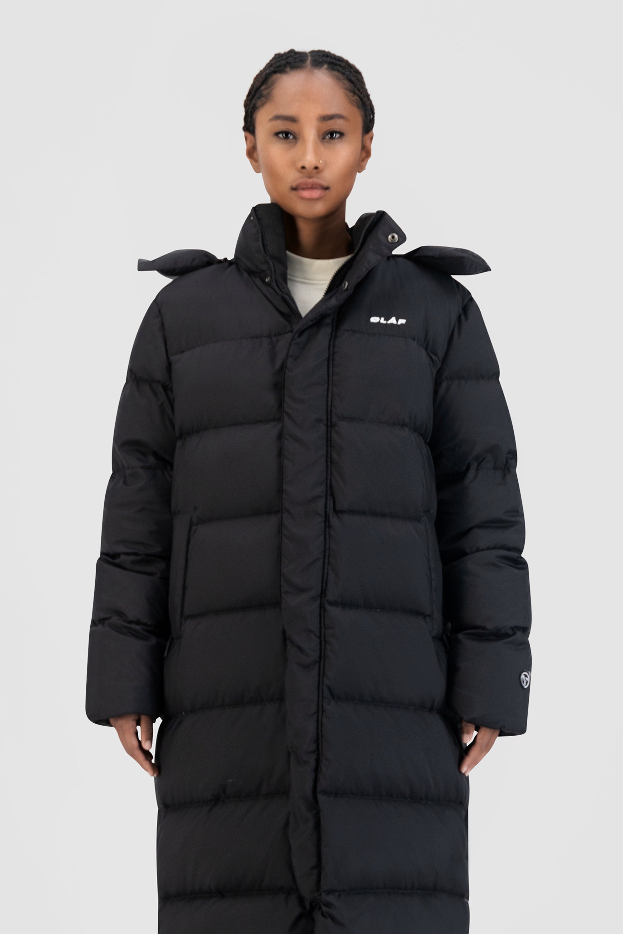 ØLÅF WMN Long Puffer Jacket - Black