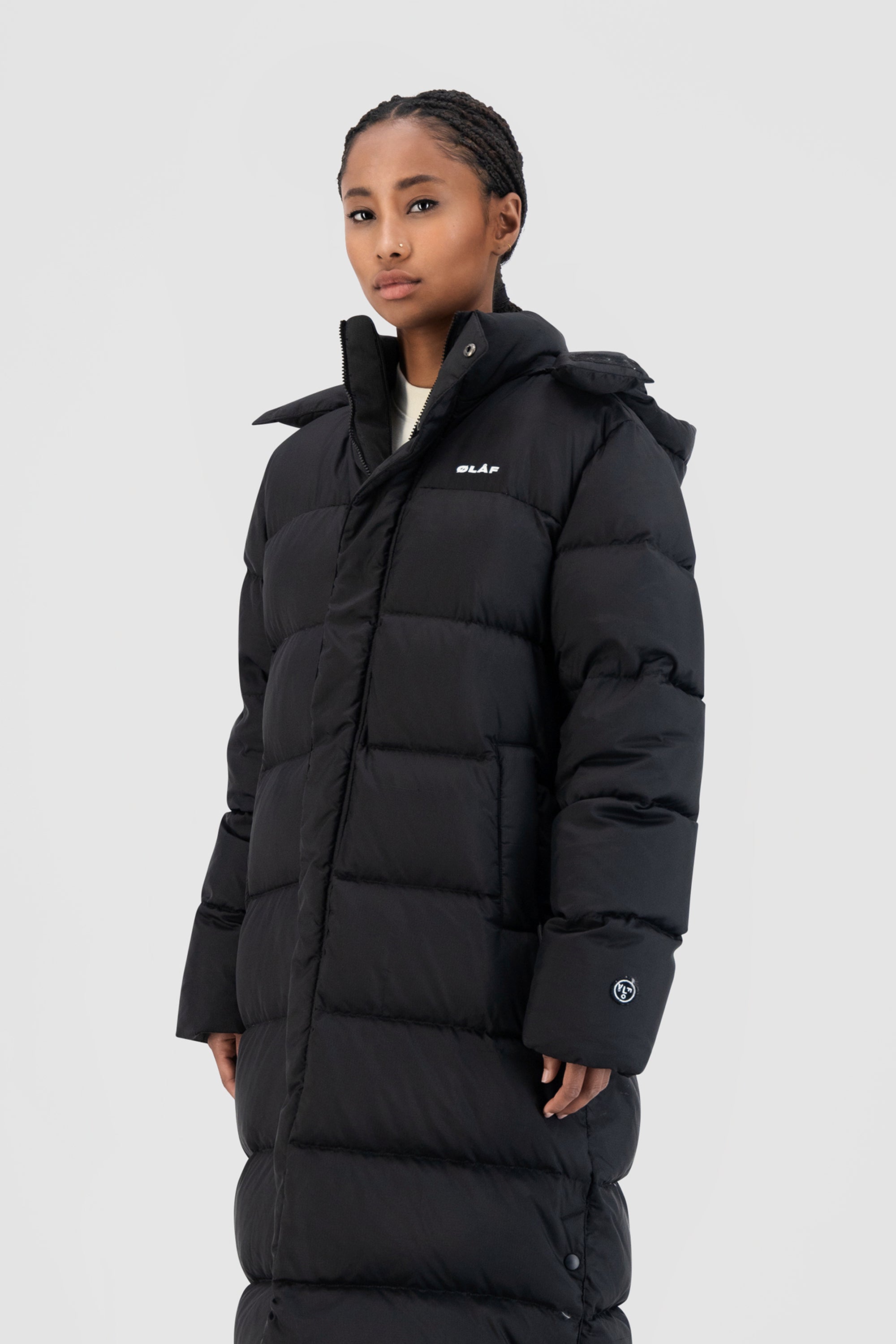 ØLÅF WMN Long Puffer Jacket - Black